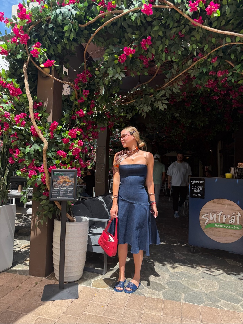 Zara Navy Midi Dress